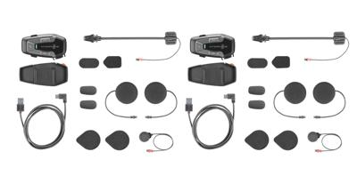 INTERPHONE helm communicatiesysteem "u-com 6 r" helmet com.system interp. u-com 6r double kit