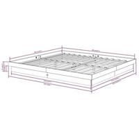 Bedframe massief hout wit 180x200 cm - thumbnail