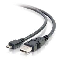 C2G USB-kabel, Micro USB-kabel, USB 2.0-kabel, USB A naar B-kabel, 15 voet (4,6 meter), zwart, kabels om te gaan 27395 - thumbnail