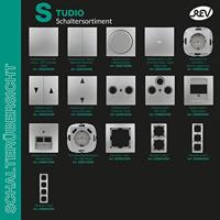REV 0208022300 Wandcontactdoos Inzetstuk Studio Platina 1 stuk(s) - thumbnail