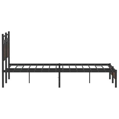 Bedframe zonder matras bewerkt hout bruin eikenkleur 150x200 cm Bedframe zonder matras bewerkt hout bruin eikenkleur 150x200 cm