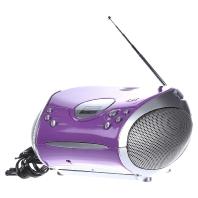Lenco SCD-24 Radio CD-speler SCD-24 draagbare stereo FM-radio met CD-speler en telescopische antenne, Paars - thumbnail