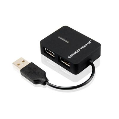 Conceptronic C4PUSB2 USB 2.0-hub 4 poorten Meerdere kleuren