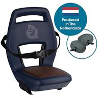 Qibbel q342 achterzitje 6+ junior met voetsteunen en beschermplaten navy blue - thumbnail