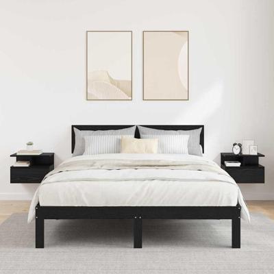 Vervelende Nachtkasten 2 stuks Zwart Eiken 40x31x27 cm Engineered Wood