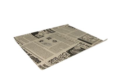 Vetvrij papier 33x38cm hamburgervellen krant bruin Vetvrij papier 33x38cm hamburgervellen krant bruin