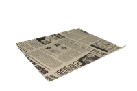 Vetvrij papier 33x38cm hamburgervellen krant bruin - thumbnail