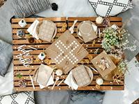 Houten Confetti Hartjes (50st) - thumbnail