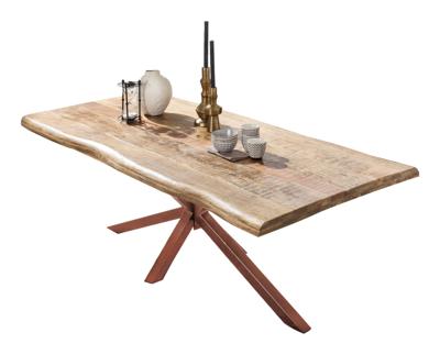 Artistiq Boomstam Eettafel 'Rochelle' Mangohout, 160 x 90cm, kleur Bruin