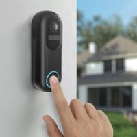 Slimme video deurbel op wifi - zwarte kleur - 2,4 en 5G - Inclusief Chime - thumbnail