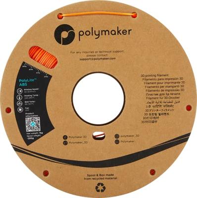 Polymaker PE01009 PolyLite Filament ABS kunststof Geurarm 1.75 mm 1000 g Oranje 1 stuk(s)