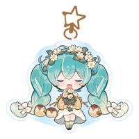 Hatsune Miku Acrylic Keychain Kawaii Autumn Time - thumbnail