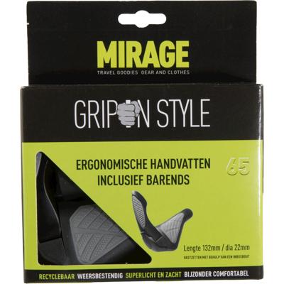 Handvatpaar Mirage Grips in style #65 - L = 134/134 mm met barends - zwart