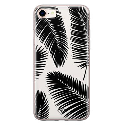 iPhone 8/7 siliconen telefoonhoesje - Palm leaves silhouette iPhone 8/7 siliconen telefoonhoesje - Palm leaves silhouette