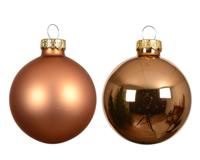 Kerstballen Glas Ø8cm Brandy 16st - thumbnail