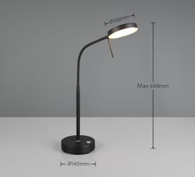 Trio Zwarte bureaulampMoreno oplaadbaar - R54561132