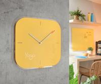 Wandklok leitz cosy glas geel - thumbnail