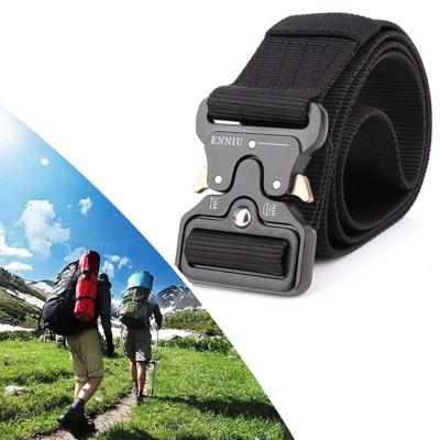 ENNIU 4.5cm breed buiten Casual Nylon riem verstelbaar multifunctionele Training riemen voor mannen (zwart)