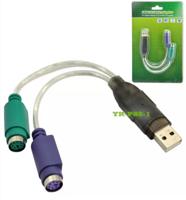 MicroConnect USB A - Converter 2x PS/2 0,3m Ondersteuning W98, WinME, W2000, - thumbnail
