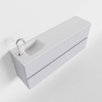 MONDIAZ ADA 120cm toiletmeubel cale. LEX wastafel talc links 1 kraangat - thumbnail