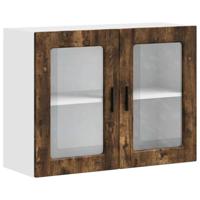 Keukenbovenkast met glazen deur Porto gerookt eikenkleurig - thumbnail