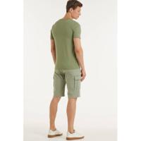 Purewhite regular fit cargo short The Miles Car W0663 kaki - thumbnail