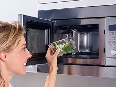 Leifheit 3233 Vacuüm-Vershouddoosjes 3 Stuks Zwart/Transparant