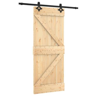 Schuifdeur met beslag 85x210 cm massief grenenhout