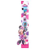 Disney Minnie Mouse LED Horloge Roze - thumbnail