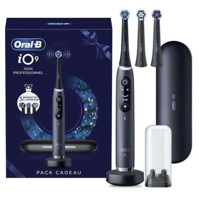 Connected elektrische tandenborstel - ORAL-B - 0RA8006530069199 - iO 9 XMAS Edition - Zwart - Oscillerende-roterende beweging