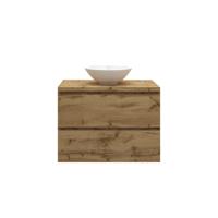 Badkamermeubelset Gliss Zeus 90 cm Rustiek Eiken Met Waskom - thumbnail