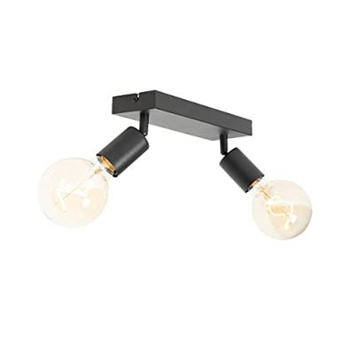 QAZQA Moderne spot zwart rechthoekig 2-lichts - Facil