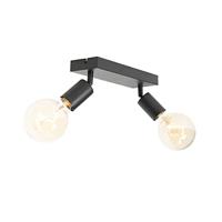 QAZQA Moderne spot zwart rechthoekig 2-lichts - Facil - thumbnail