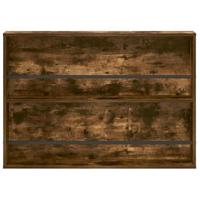 Tijdschrift Rek met plank 2 pcs Gerookt eiken 100 x 12 x 70 cm - thumbnail