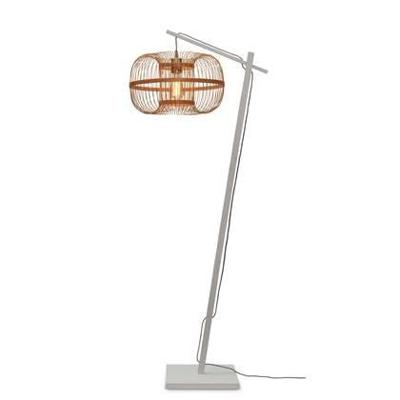 GOOD&MOJO Vloerlamp 'Hokkaido' Bamboe, 150cm, kleur Wit/Naturel GOOD&MOJO Vloerlamp 'Hokkaido' Bamboe, 150cm, kleur Wit/Naturel