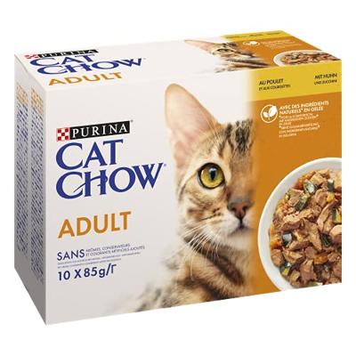 PURINA Cat Chow Kip, Zucchini - nat kattenvoer - 10x85 g PURINA Cat Chow Kip, Zucchini - nat kattenvoer - 10x85 g