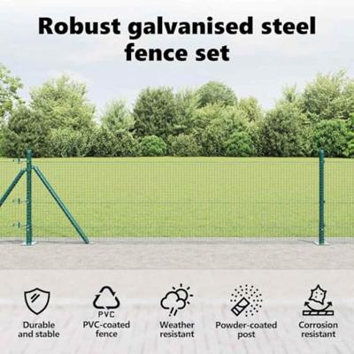 VidaXL Afrasteringspaal groen 25 x 0,5 m (19 x 19 mm mesh) staal