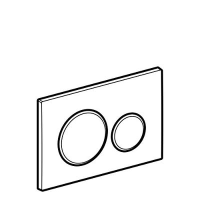 Geberit Bedieningsplaat Sigma 20 DF Mat Zwart