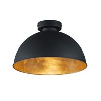 Trio Industrie PlafondlampJimmy 31cm zwart met antiek goud - R60121002 - thumbnail