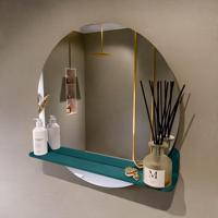 MONDIAZ SPOT spiegel rond 70cm met Spiegelplanchet kleur Smag. - thumbnail