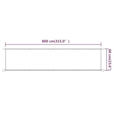 VidaXL Luifel verticaal 60x800 cm oxford stof terracottakleurig