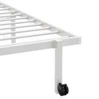 Bedframe zonder matras opvouwbaar 107x203 cm staal wit - thumbnail