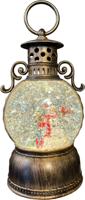 Waterlantaarn sneeuwman met kerstboom excl 3xaa batterij 11x11x24 cm Uniplant - Uniplant - thumbnail