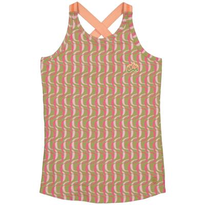 Quapi Meisjes top - Birthe - AOP roze gestreept