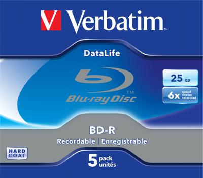 Verbatim Datalife inkjetprinter Jewel Case 5 Stuk transparant/wit.