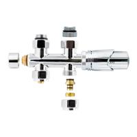 Radiatorkraan Onderblok BWS Recht Chroom - thumbnail