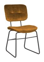 LABEL51 Eetkamerstoel 'Dez', Velvet, kleur Okergeel - thumbnail