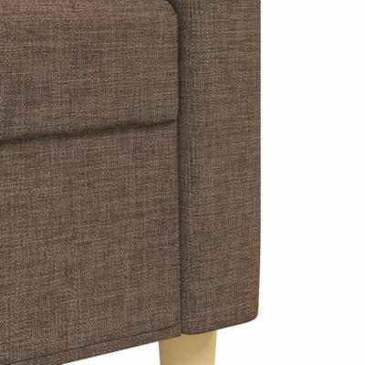 3-delige Loungeset met sierkussens stof bruin