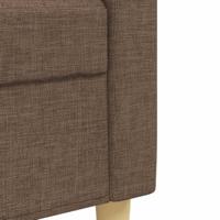 3-delige Loungeset met sierkussens stof bruin - thumbnail