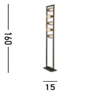 Searchlight Landelijke staande lampOblong - EU24101-5RU
